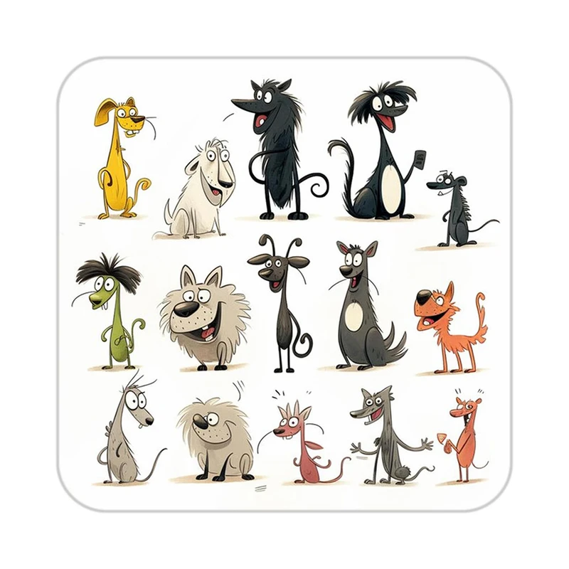 زیر لیوانی کاکتی طرح حیوانات کارتونی مدل mp27749