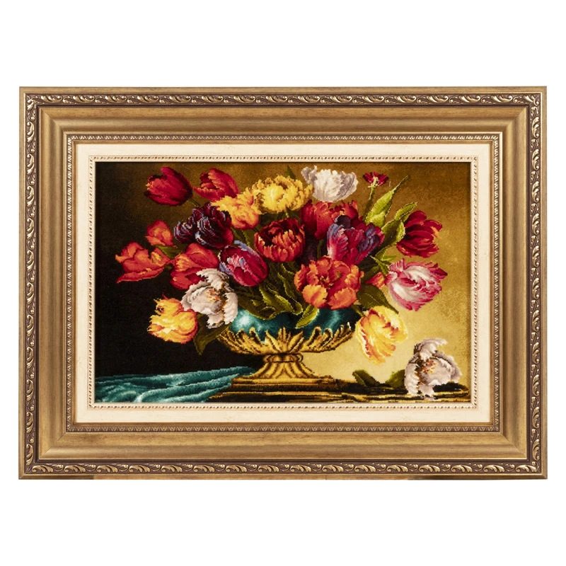 تابلو فرش دستباف سی پرشیا مدل گل در گلدان کد 903942