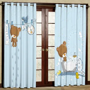 پرده مدل خرس مخمل پانچی کد 1185L سایز 140x280 سانتی متر
