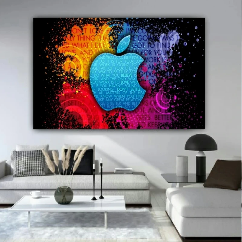 پوستر طرح لوگوی اپل مدل رنگارنگ کد PY313