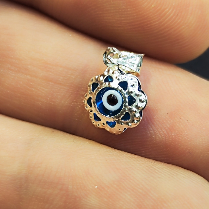 آویز گردنبند نقره زنانه مدل چشم نظر کد 26