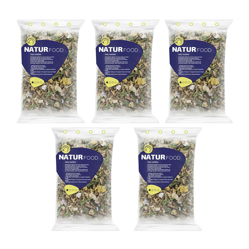 غذای خرگوش نیچر فود مدل 1 ستاره وزن 500 گرم بسته 5 عددی