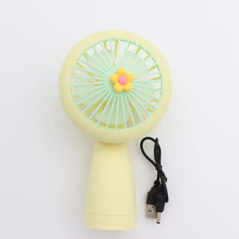 پنکه شارژی مدل گلی چراغ دار کد 31091