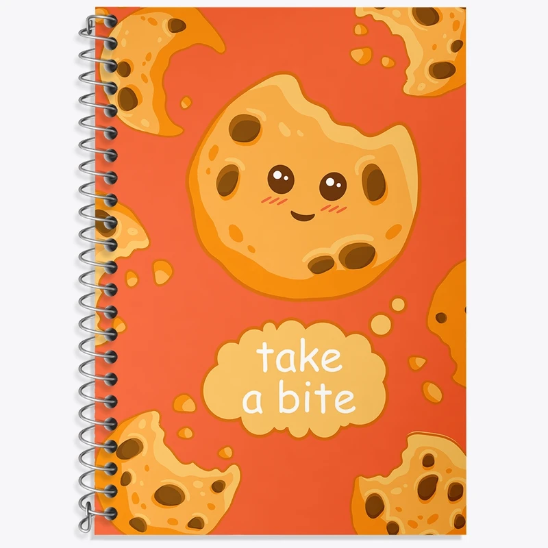 دفتر زبان 50 برگ خندالو مدل دو خط طرح کوکی بامزه کد N943