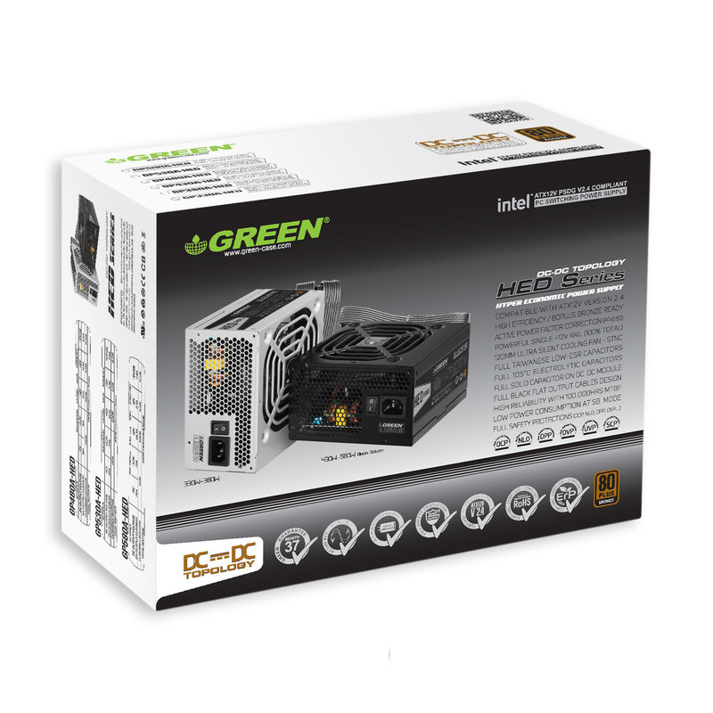 منبع تغذیه گرین مدل GP530A-HED