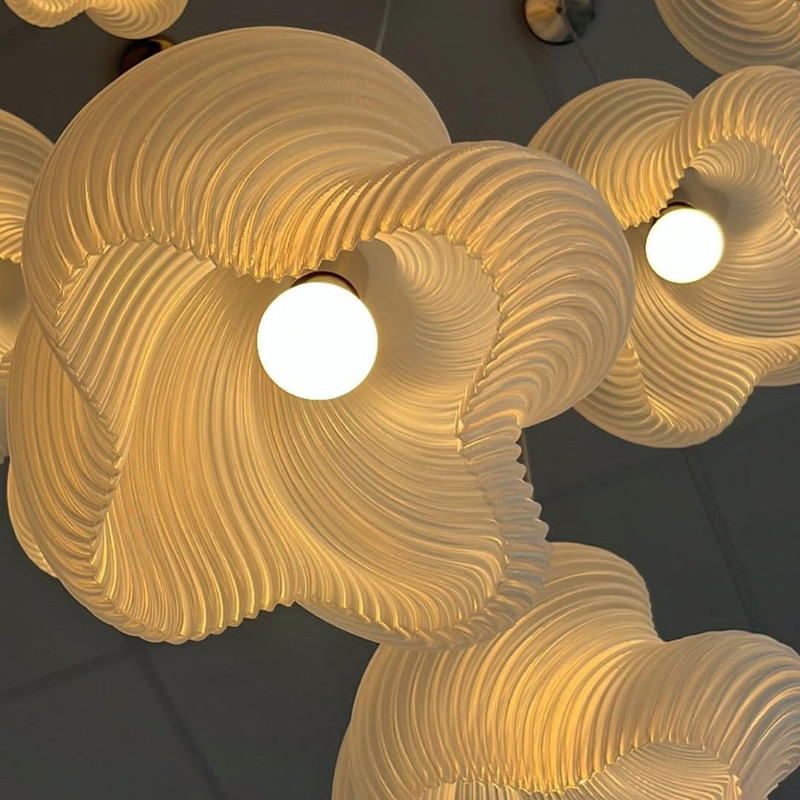 لوستر افزا سازان نمای سوم مدل خامه ای کد 25