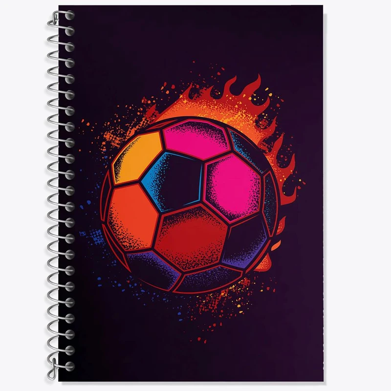 دفتر زبان 50 برگ خندالو مدل سه خط طرح فوتبال Football کد 25940
