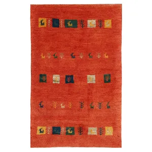 گبه دستبافت یک متری مدل ایلیاتی کد 522917r