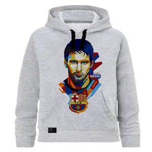 هودی پسرانه طرح مسی کد J124 رنگ طوسی