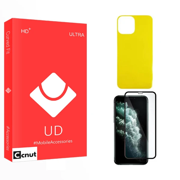 محافظ صفحه نمایش کوکونات مدل UD مناسب برای گوشی موبایل اپل iPhone 11 promax  به همراه محافظ پشت گوشی