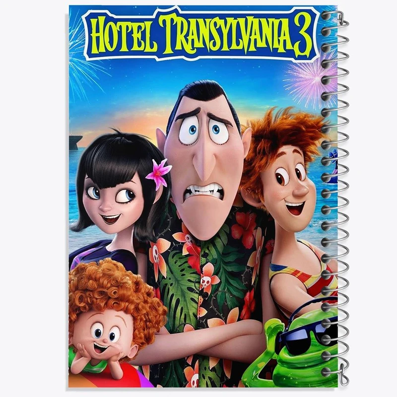 دفتر ژورنال نویسی 50 برگ خندالو مدل نقطه ای طرح هتل ترانسیلوانیا Hotel Transylvania کد 3738