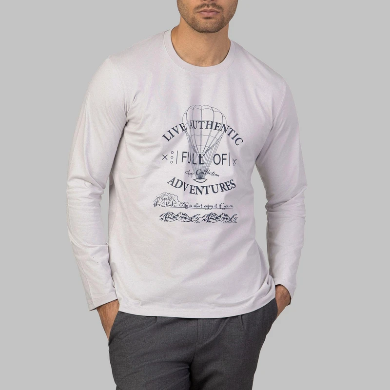 تی شرت آستین بلند مردانه باینت مدل 783-2