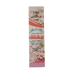 عود مشتاق مدل نرگس صورتی بسته 5 عددی