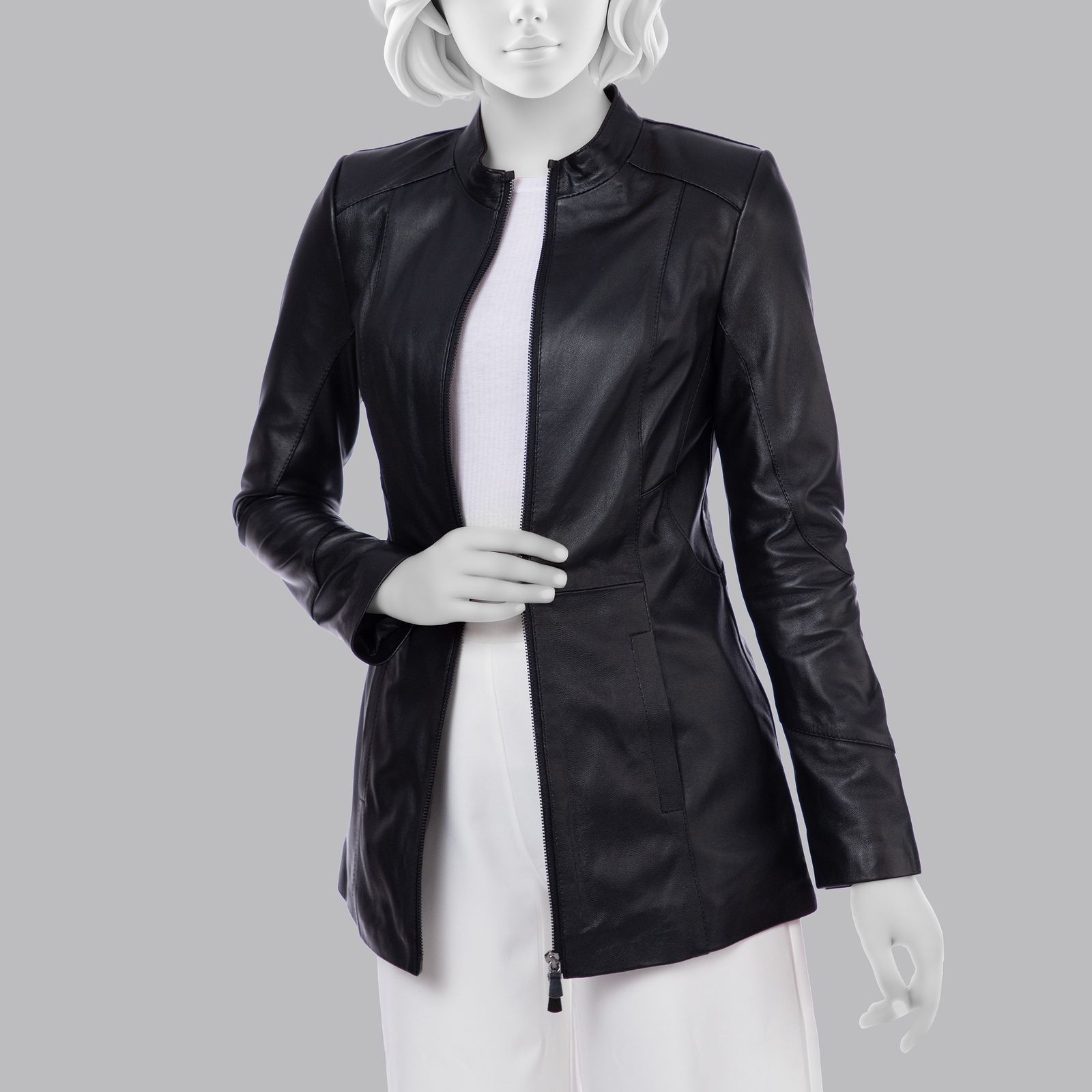 کت چرم زنانه چرم مشهد مدل B0461 -  - 1
