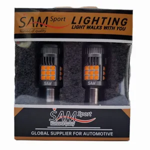 لامپ خودرو دو حالته سام مدل فندقی پایه دو کنتاکت بسته دو عددی