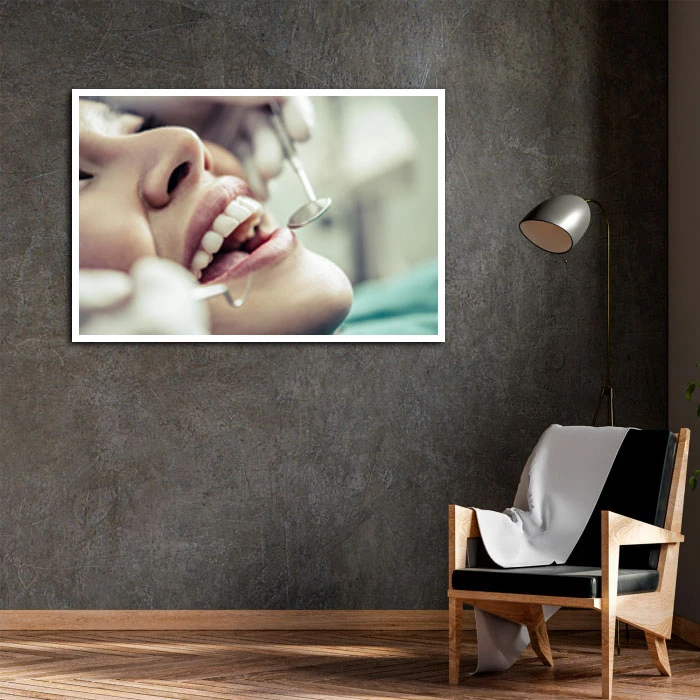 تابلو نوری بکلیت طرح دندانپزشکی مدل W-D2022 فریم سفید