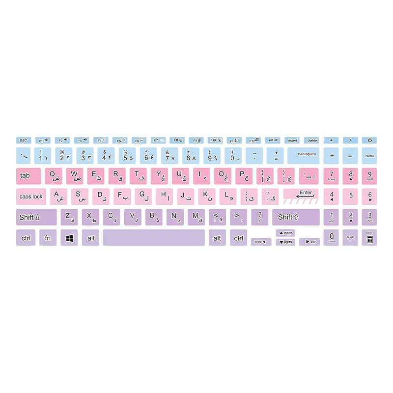 برچسب حروف فارسی کیبورد توییجین و موییجین مدل colors 24 مناسب برای لپ تاپ ایسوس VivoBook Pro 15 OLED K3500P