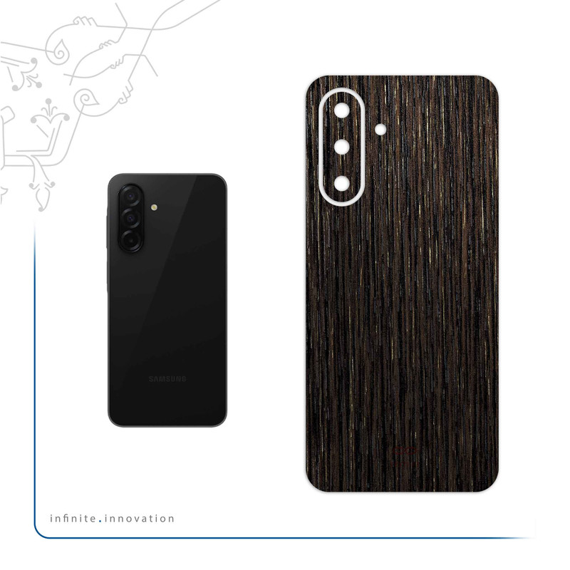 برچسب پوششی ماهوت مدل Dark-Gold-Stripes-Wood مناسب برای گوشی موبایل سامسونگ Galaxy A26