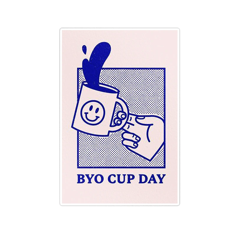  استیکر لپ تاپ ویندی دیزاین طرح cup مدل vindi1101