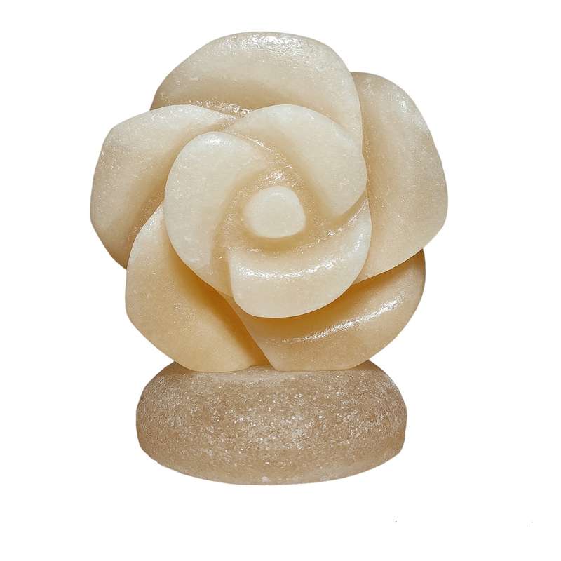 آباژور سنگ نمک مدل گل برجسته کد 03
