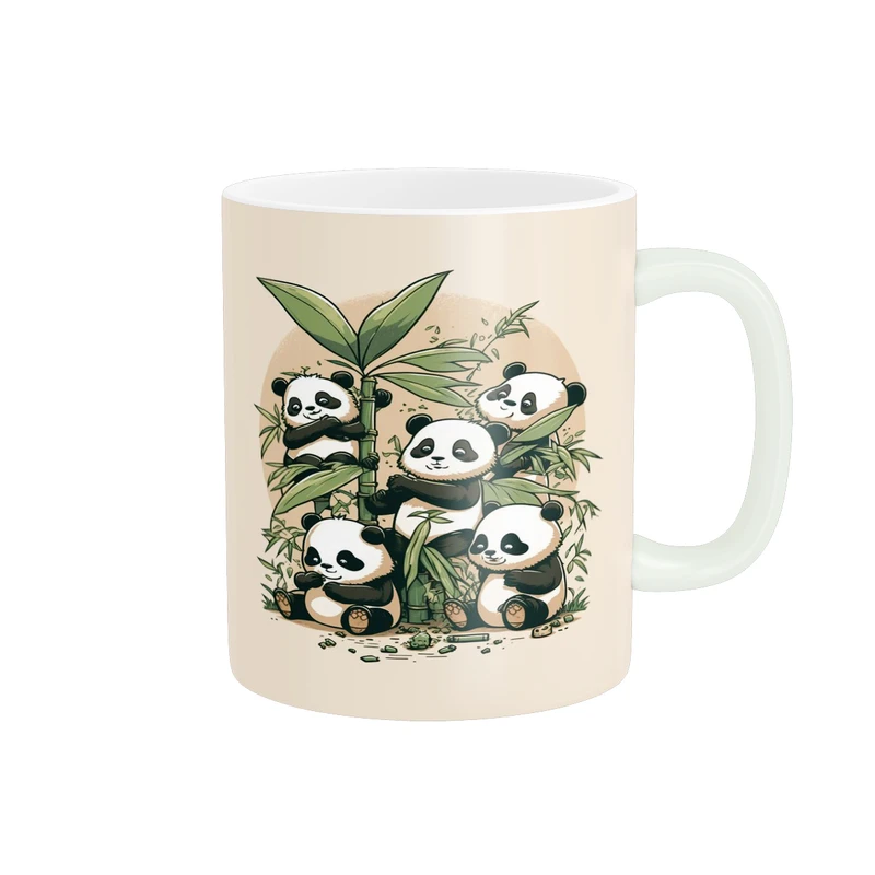 ماگ پادآفرین مدل کارتونی طرح پاندا کیوت و ناز کد p3822