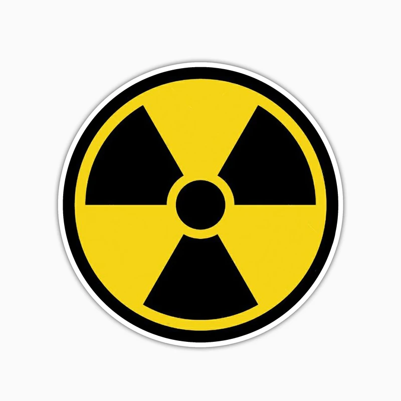 استیکر لپ تاپ و موبایل بووم طرح نماد انرژی هسته ای کد UV070