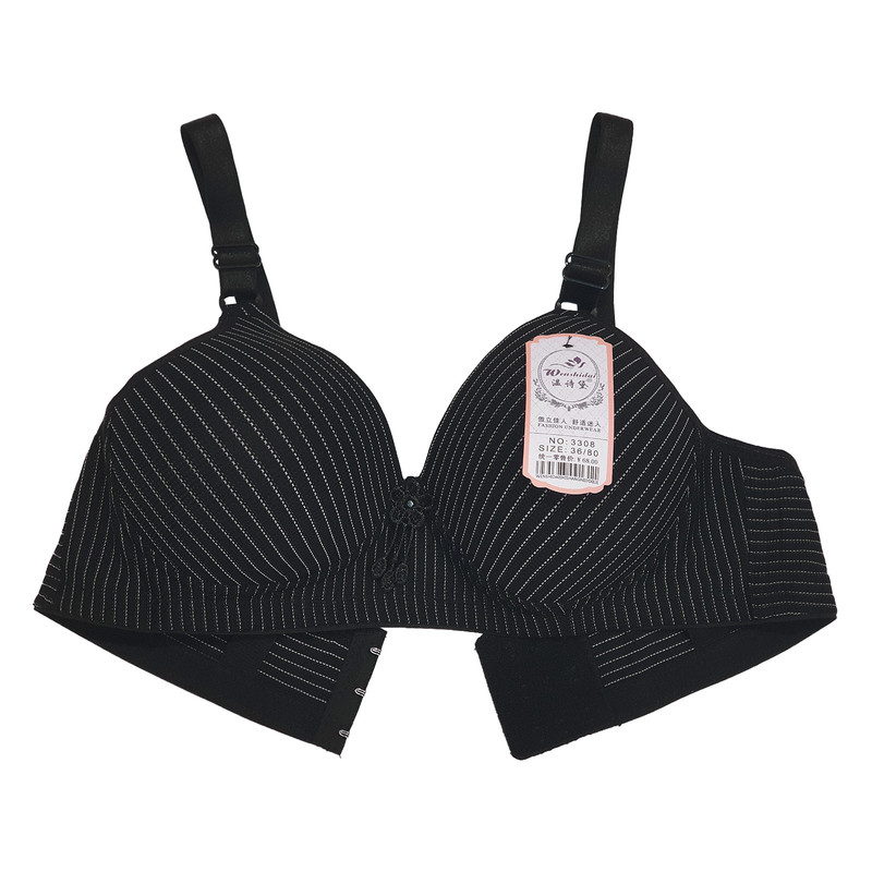 سوتین زنانه مدل بدون فنر کاپ A کد China-3308 رنگ مشکی