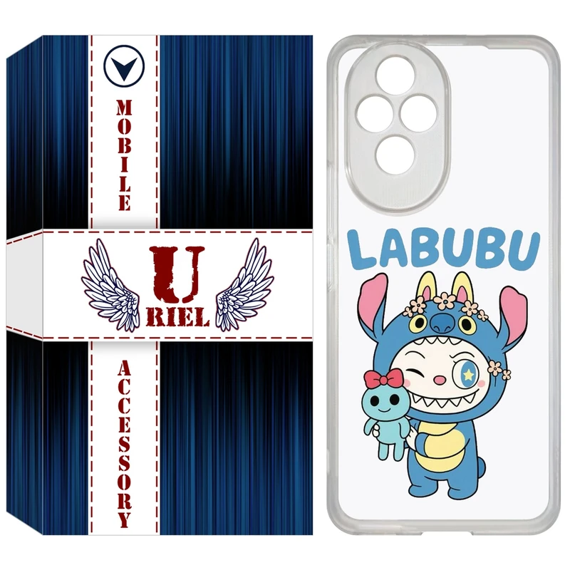 کاور یوریل مدل Clear کد 112 طرح لبوبو Labubu مناسب برای گوشی موبایل آنر 200