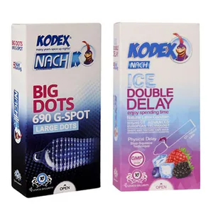 کاندوم ناچ کدکس مدل ICE DOUBLE DELAY بسته 10 عددی به همراه کاندوم ناچ کدکس مدل 690 BIG DOTS بسته 10 عددی