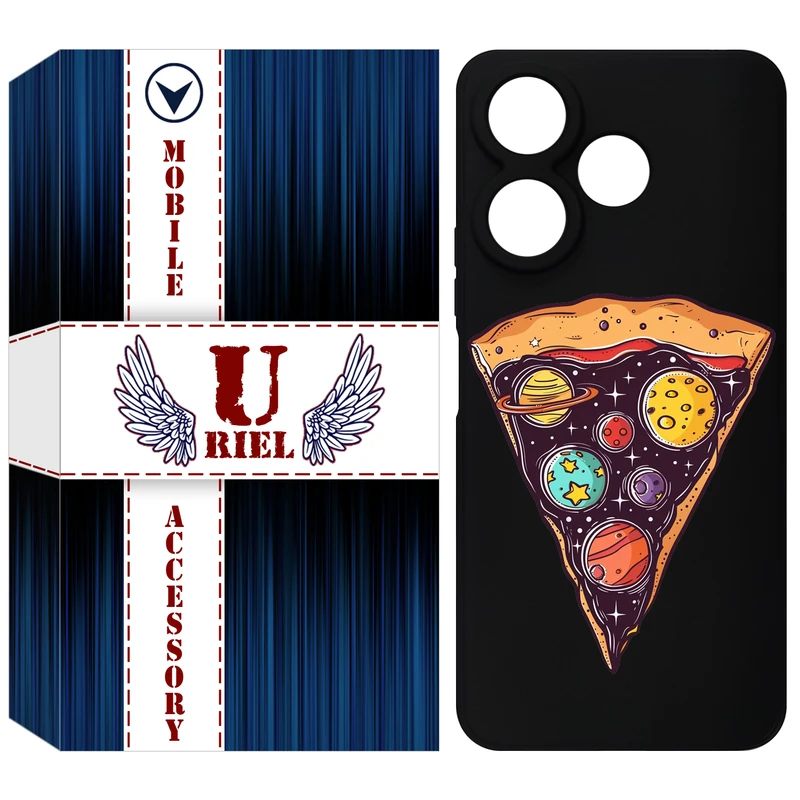 کاور یوریل مدل KSH کد 100 طرح پیتزای کهکشانی مناسب برای گوشی موبایل شیائومی Redmi 13 4G / 13 5G / Poco M6 4G