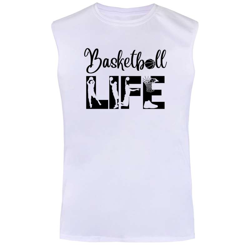 تاپ مردانه مدل بسکتبال  کد BA531  رنگ سفید