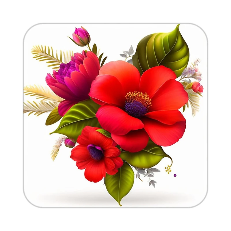 زیر لیوانی کاکتی طرح گل مدل mp16591