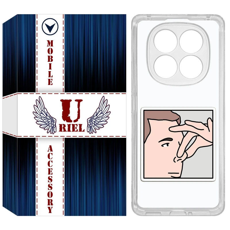 کاور یوریل مدل Clear کد 87 طرح دماغ مناسب برای گوشی موبایل شیائومی Redmi Note 14 Pro 4G / Poco X7