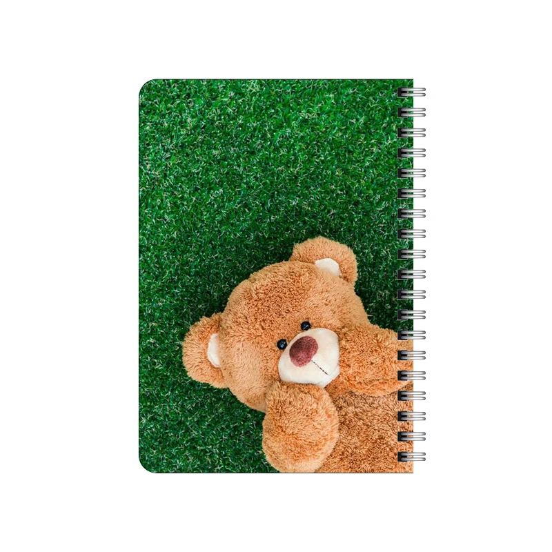 دفترچه یادداشت بامبیلیپ مدل چوبی طرح خرس در چمن کد 2072500