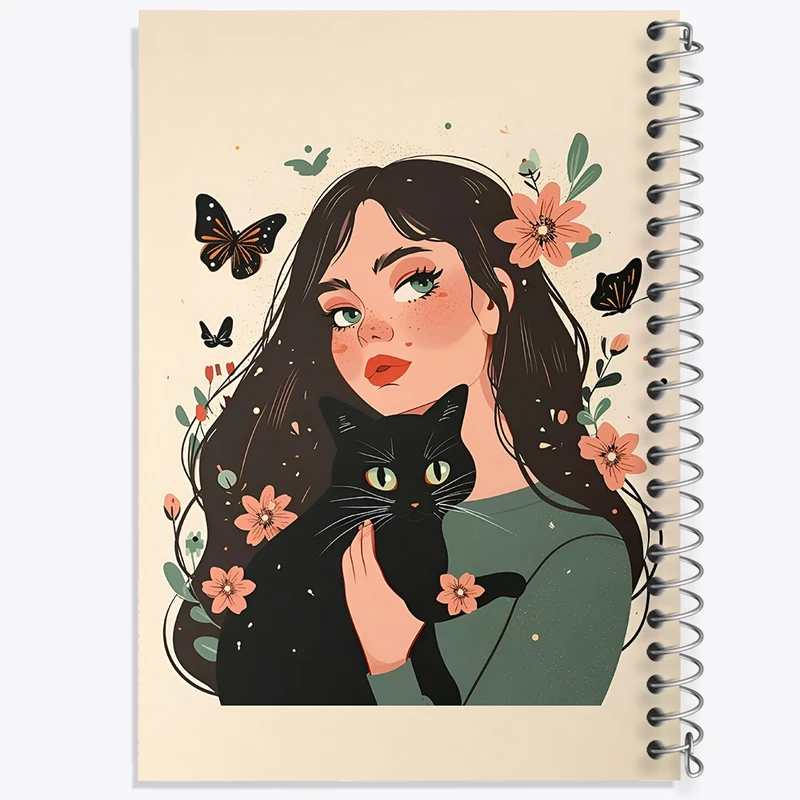 دفتر ژورنال نویسی 50 برگ خندالو مدل نقطه ای طرح دخترانه کد N3015