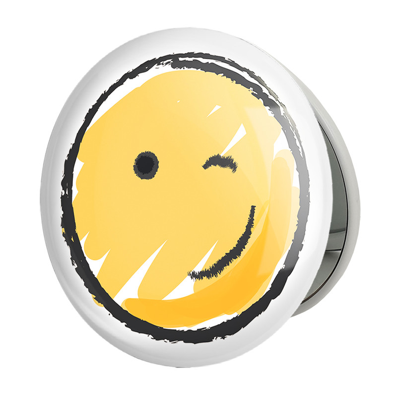 آینه جیبی خندالو طرح ایموجی Emoji مدل تاشو کد 5373 