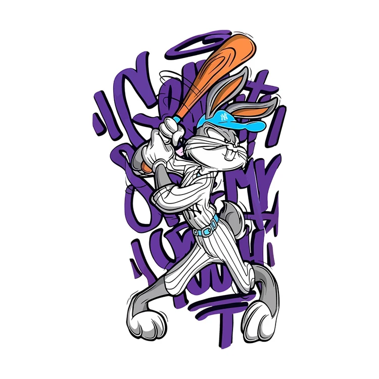 استیکر پارچه و لباس پاد آفرین مدل لونی تونز کد 436