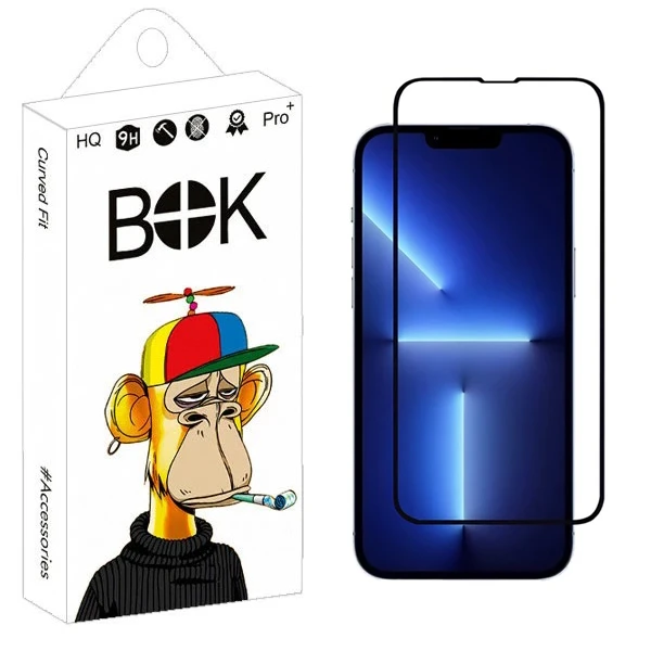 محافظ صفحه نمایش بوک مدل Transparent Full مناسب برای گوشی موبایل اپل iPhone 13 Pro Max / 14 Plus
