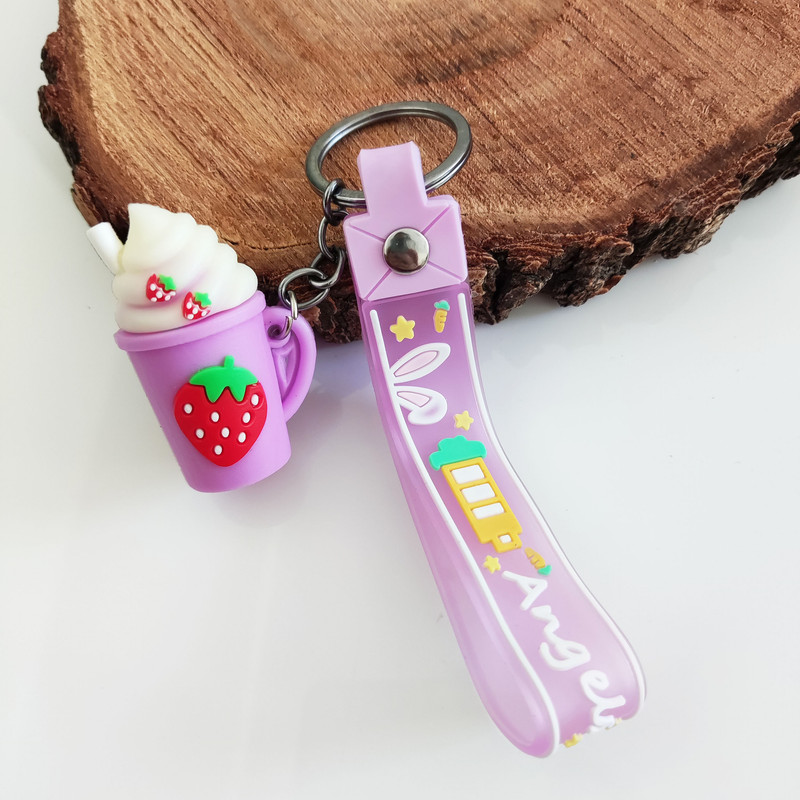 جاکلیدی مدل سیلیکونی طرح لیوان بستنی میوه ای کد DB20