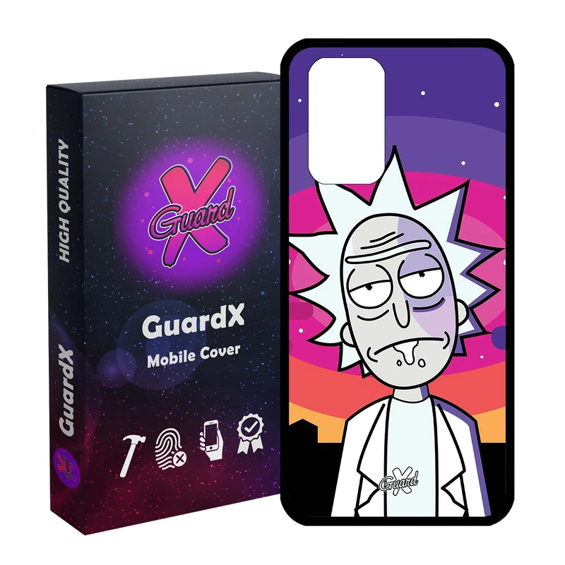 کاور گارد ایکس طرح Rick and Morty مدل Glass10099 مناسب برای گوشی موبایل شیائومی Redmi Note 10 Pro / Note 10 Pro Max