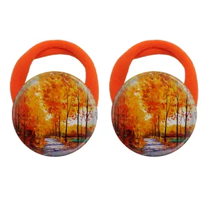 کش مو زنانه مدل منظره پاییزی کد 1058 بسته دو عددی