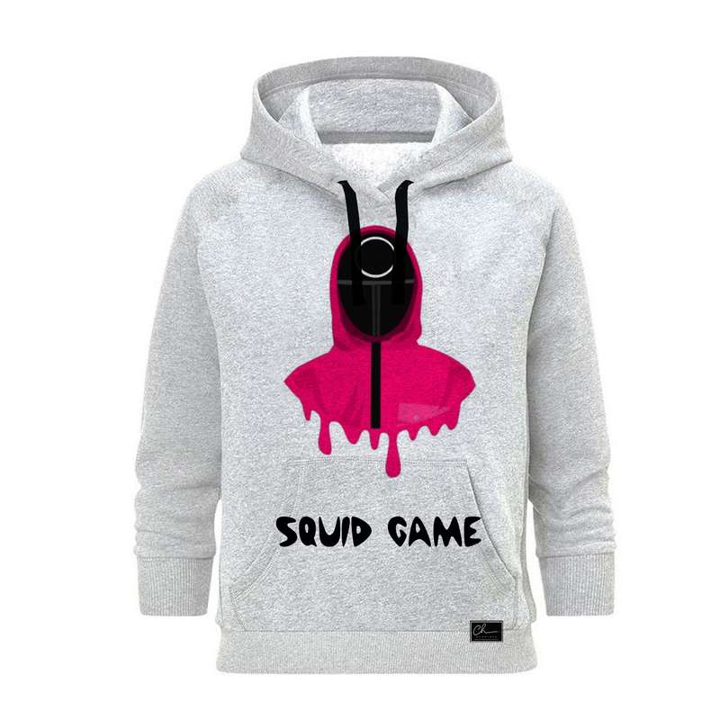 هودی زنانه مدل squid game کد B58 رنگ طوسی