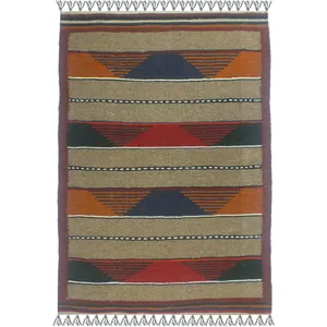 گلیم دستبافت یک متری مدل پادری کد pad 25857 