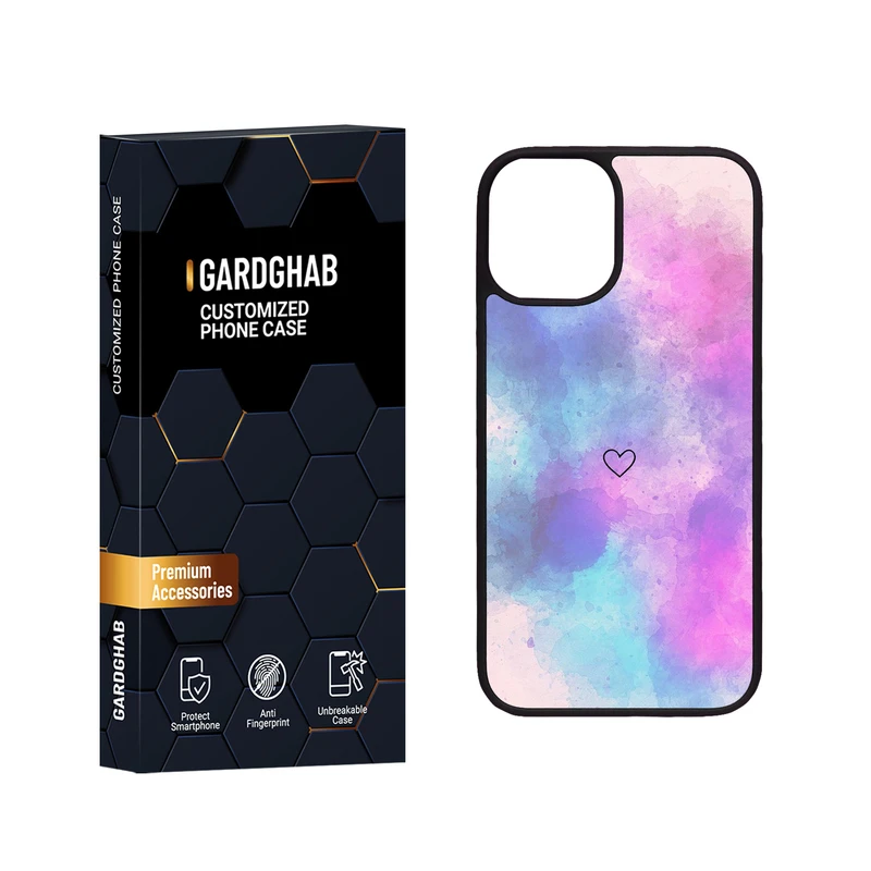 کاور گارد قاب مدل دور ژله ای پشت گلس دخترانه مناسب برای گوشی موبایل اپل iPhone 12 Mini