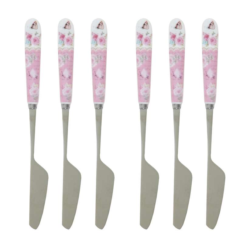 کارد صبحانه خوری طرح Butterfly بسته 6 عددی