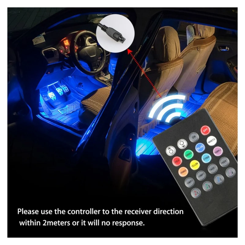 عکس شماره 12 : کیت نورپردازی داخل خودرو دریم لایت مدل musical