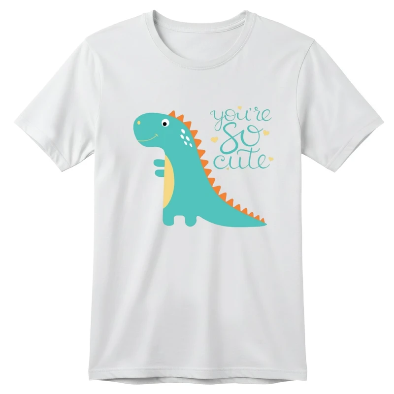 تی‌شرت آستین کوتاه بچگانه مدل دایناسور کد v14 