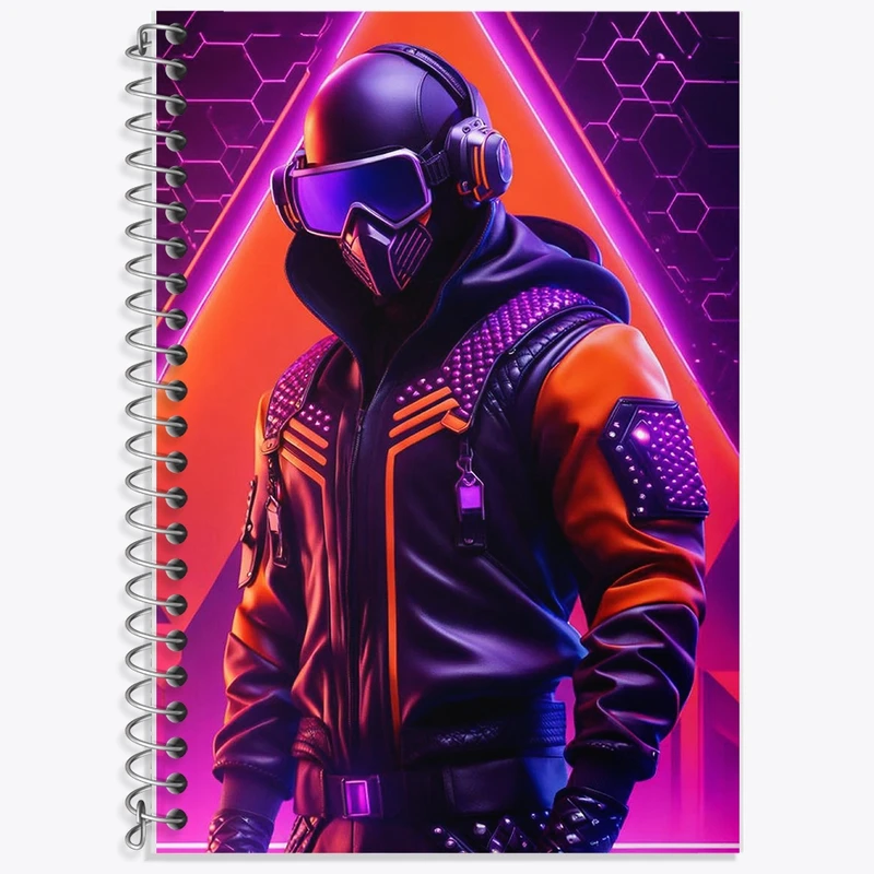 دفتر زبان 50 برگ خندالو مدل دو خط طرح گیمر کد F2739