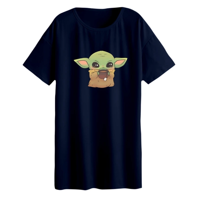 تی شرت لانگ زنانه مدل بیبی یودا کد 8