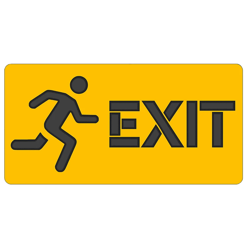 تابلو نشانگر مدل دو لایه چوبی طرح exit خروج